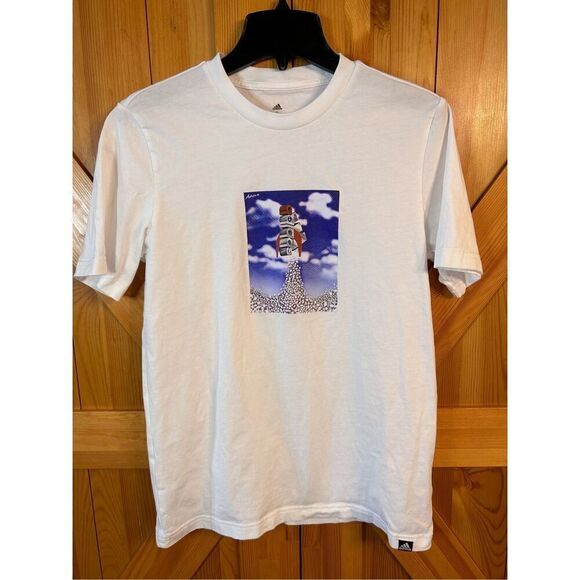 ADIDAS Boost Rocket SHIRT White Mens Small (4248) - Picture 1 of 6